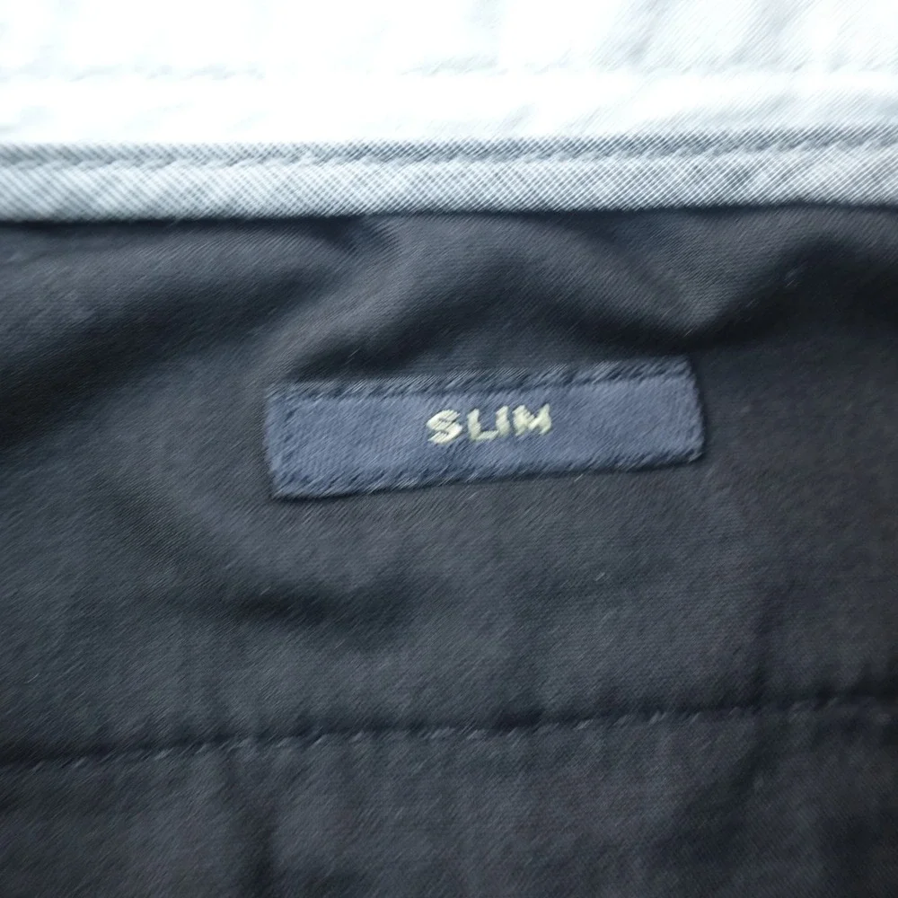 J Crew Pants Mens 33X26 Gray Bowery Slim Chino Trouser Flat Front Stretch Preppy
